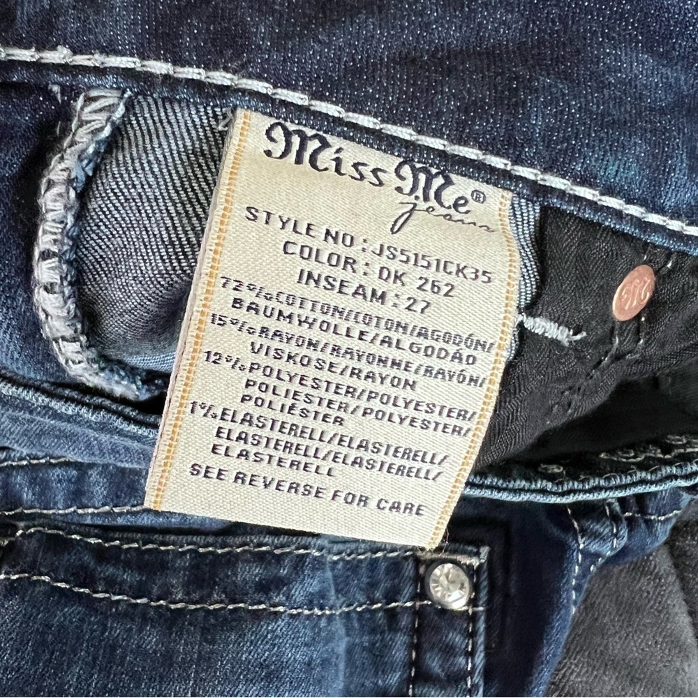Miss me Skinny Jeans Women size 28 Cuffed Western 30” L CL - Picture 5 of 8